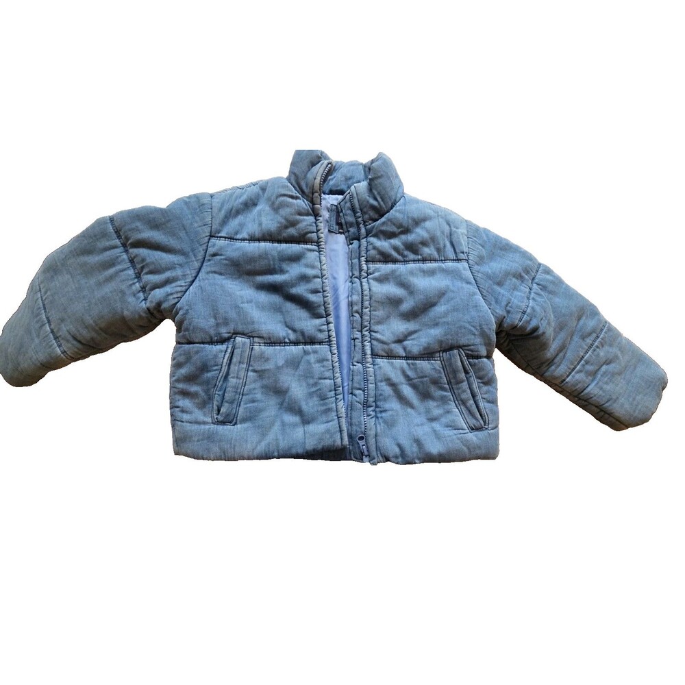 GAP Kids Denim Quilted Bomber Jacket SZ Small 6-7